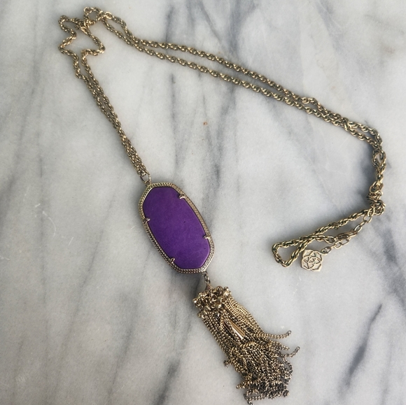 Kendra Scott Purple Rayne Necklaxe - Picture 3 of 3